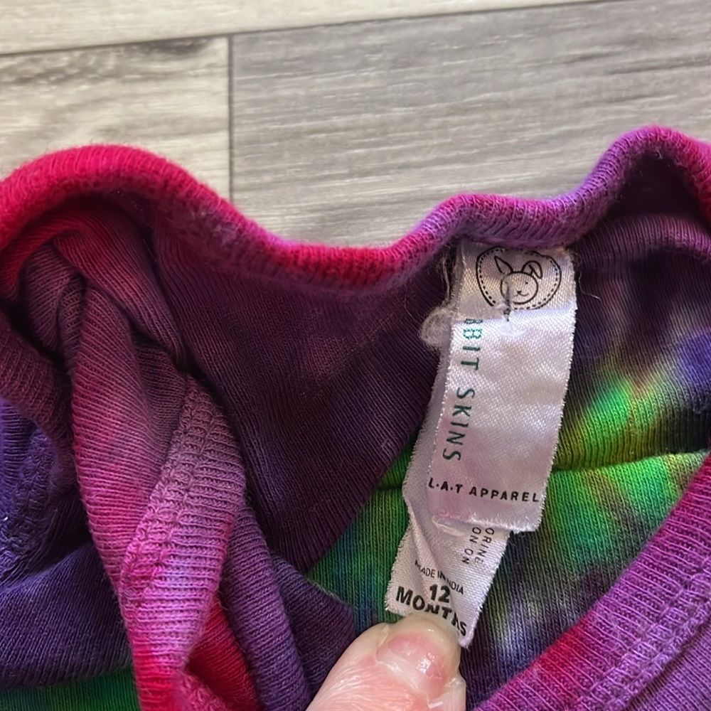12Month Tie Dye Onesie-NWOT - Picture 4 of 5